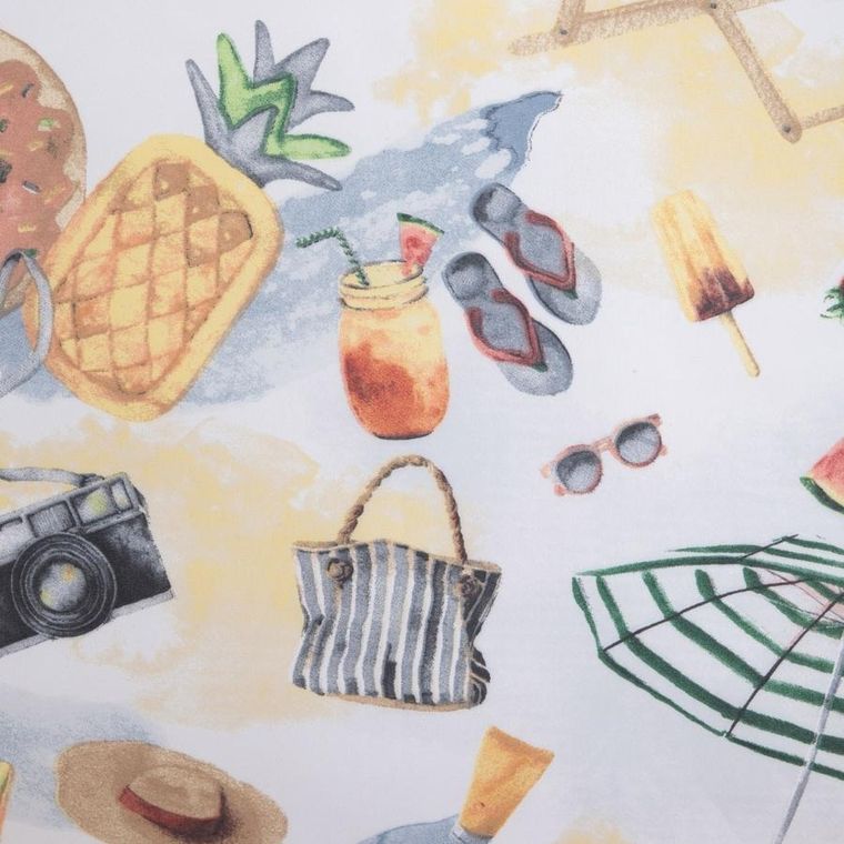 Homla, Playa, pościel, z mikrofibry dwustronna w wakacyjny wzór, 140-200 cm