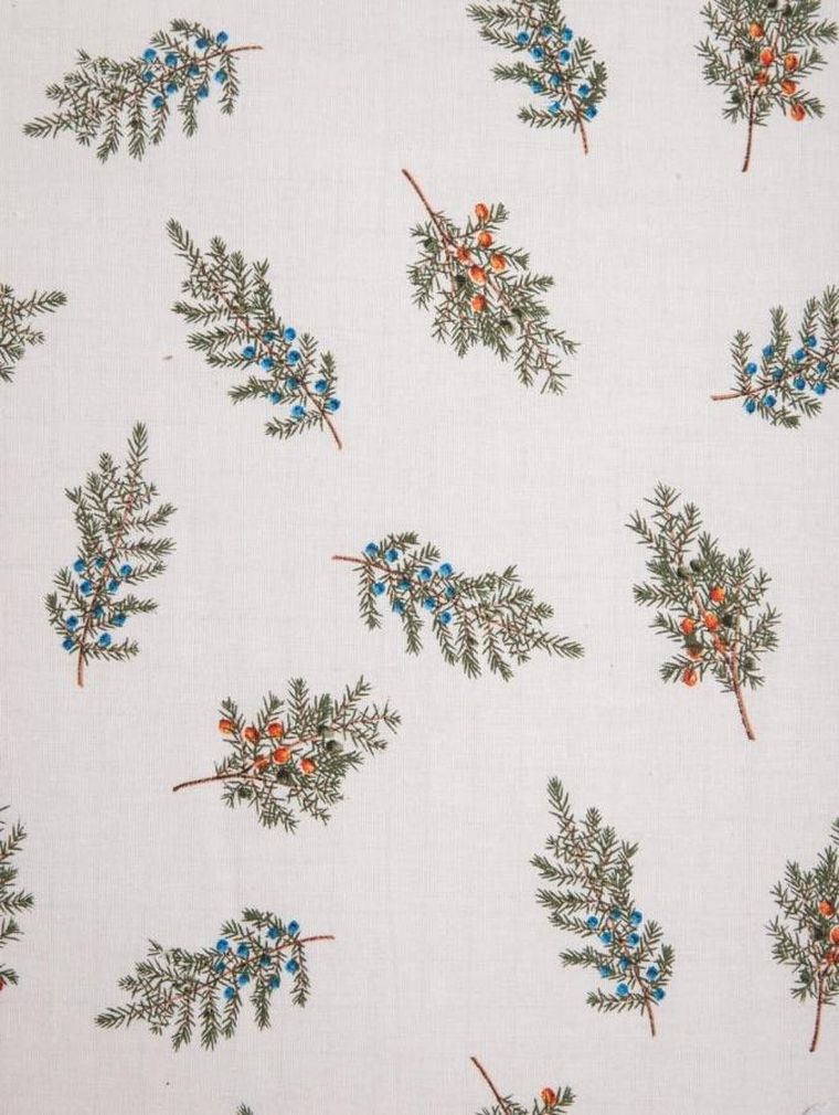Homla, Ramoscelli, pościel, biała w świąteczny nadruk, 160-200 cm