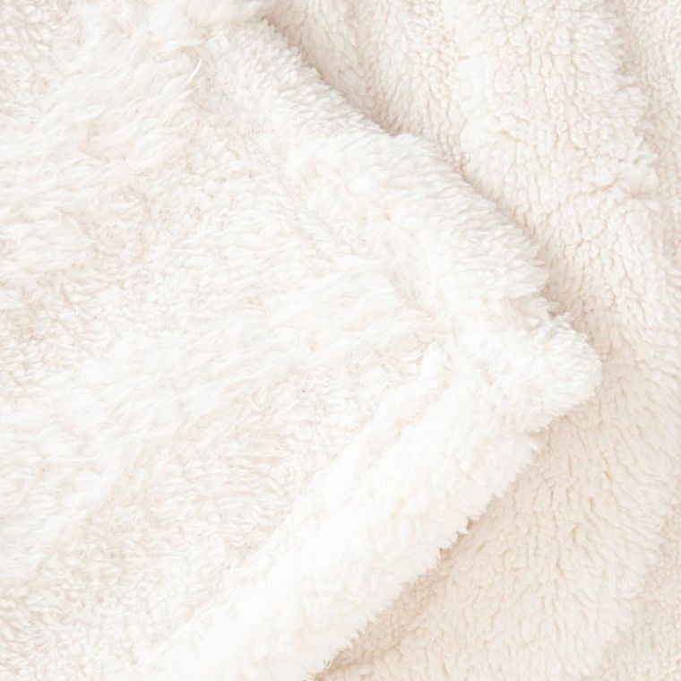 Homla, Raul, koc puszysty ze strukturalnym wzorem ecru, 150-200 cm