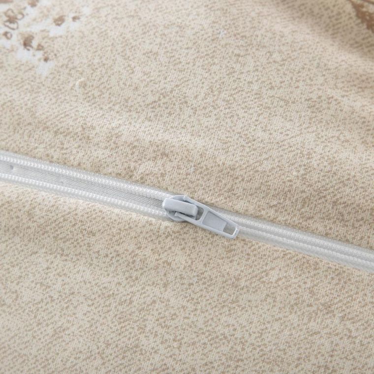 Homla, Rem, Pościel bawełniana beżowa w kwiaty 160-200 cm