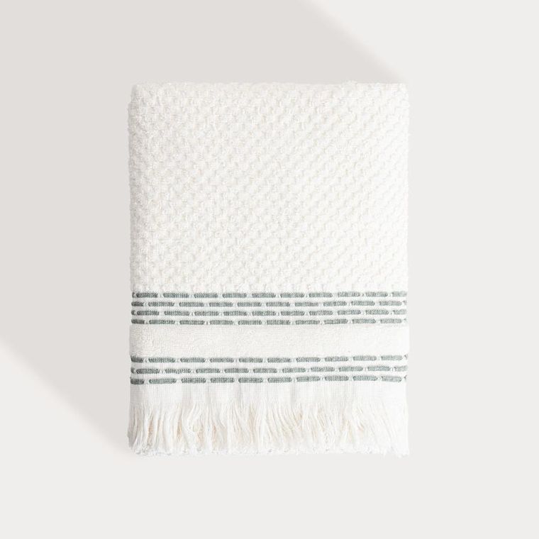 Homla, Rosop, ręcznik, boho z granatowymi paskami, 70-130 cm