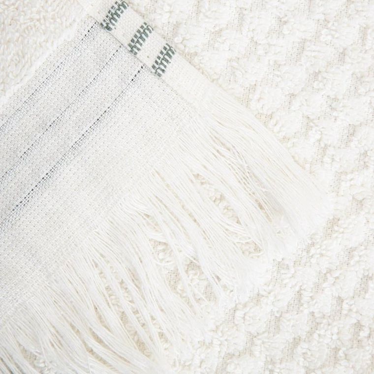 Homla, Rosop, ręcznik, boho z pistacjowymi paskami, 70-130 cm