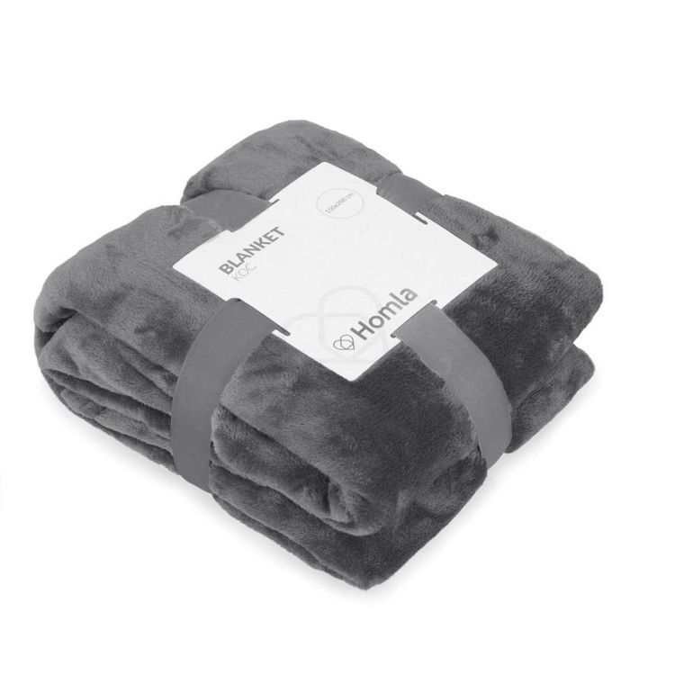 Homla, Rote, koc, grafitowy, 150-200 cm