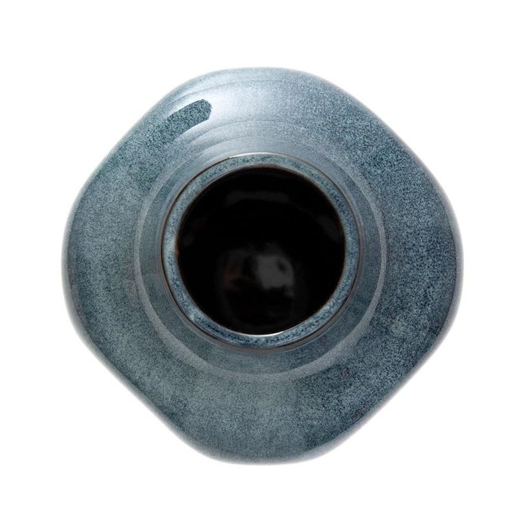 Homla, Rufus, wazon, ceramiczny granatowy, 14-14-22 cm, 888590
