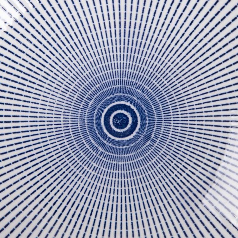 Homla, Salado, zestaw do ramen w paski z brązowym rantem, 21 cm