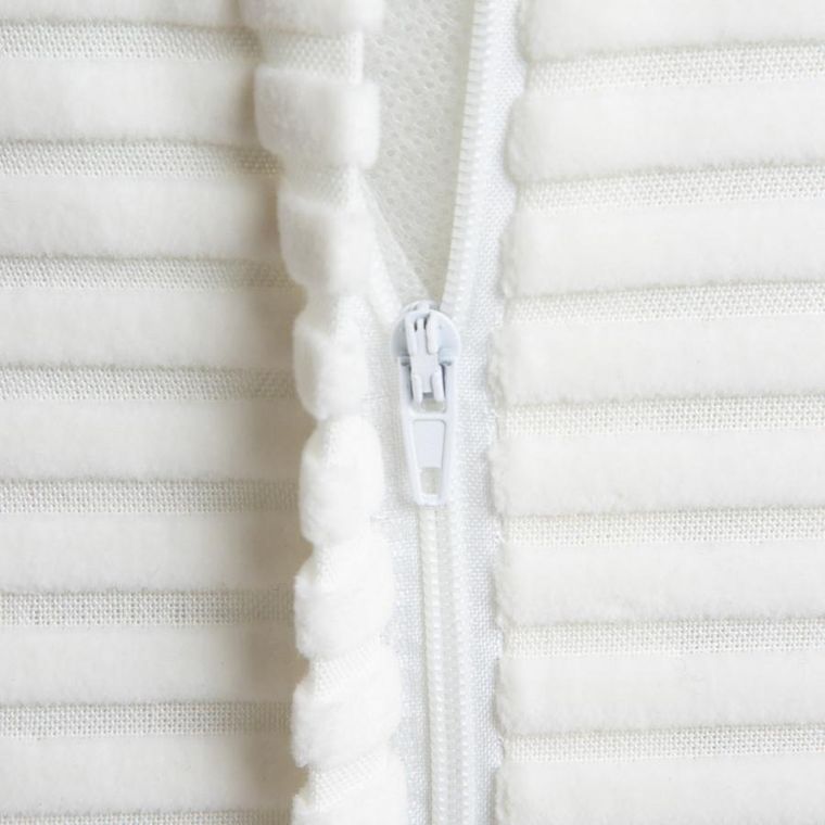 Homla, Samt, poszewka, welurowa struktura sztruksu biała, 45-45 cm