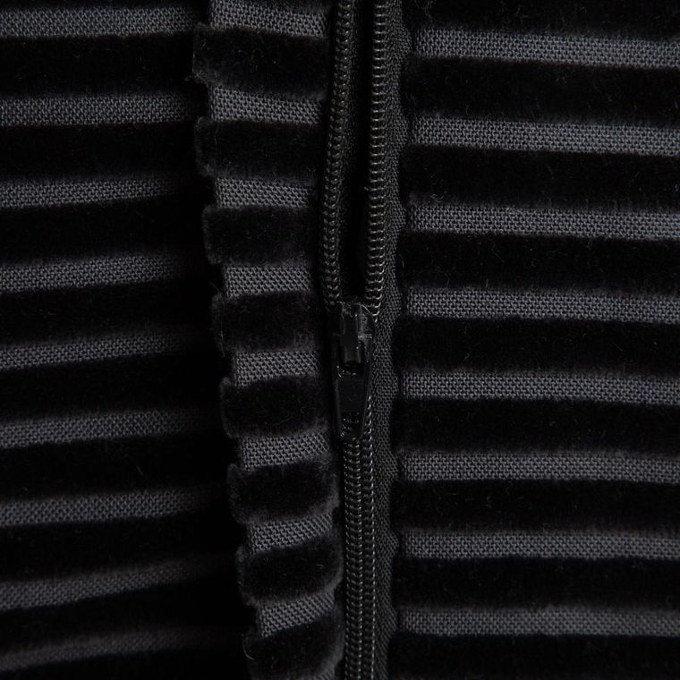 Homla, Samt, poszewka, welurowa struktura sztruksu czarna, 45-45 cm