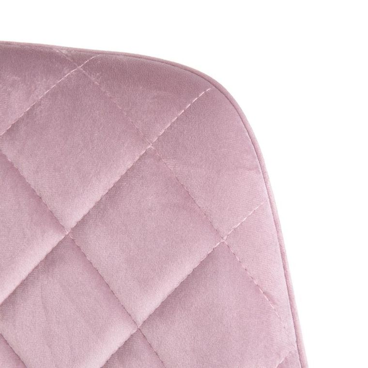 Homla, Shelton, Krzesło welurowe różowe, 56-60-84 cm, 860497