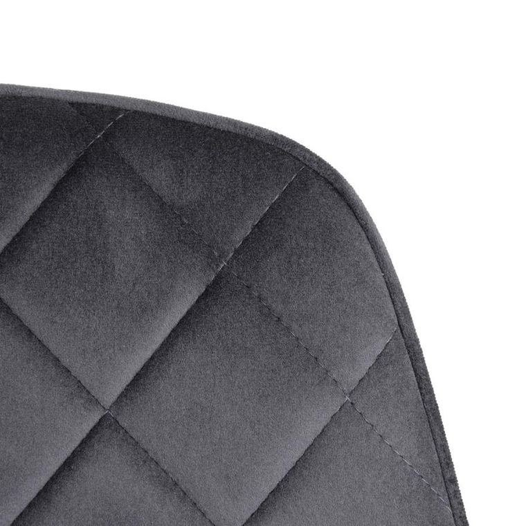 Homla, Shelton, Krzesło welurowe szare, 56-60-84 cm, 860503