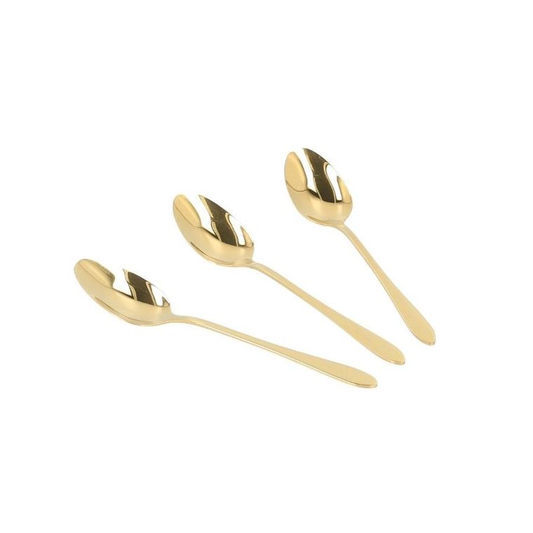 Homla, Stilo, zestaw łyżeczek stilo do herbaty, złotych, 3 szt.