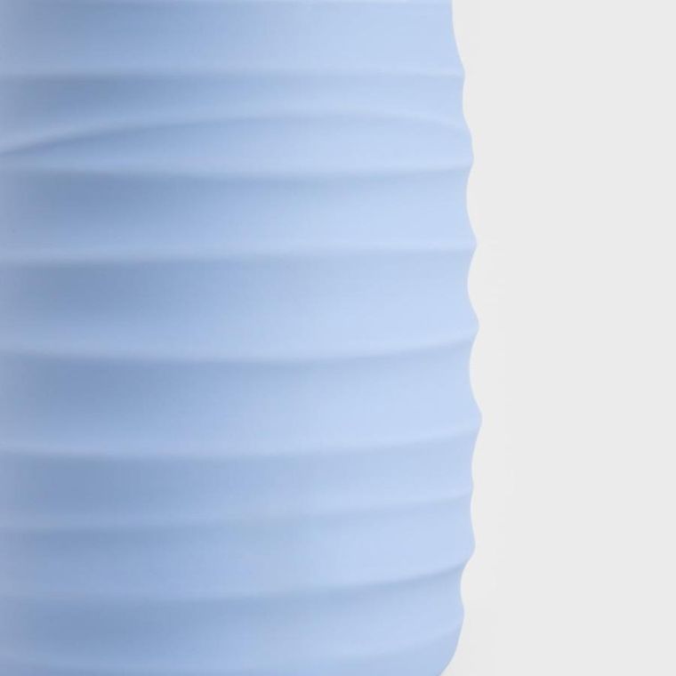 Homla, Torus, kubek łazienkowy, z tłoczeniem niebieski, 8,2-8,2-11 cm