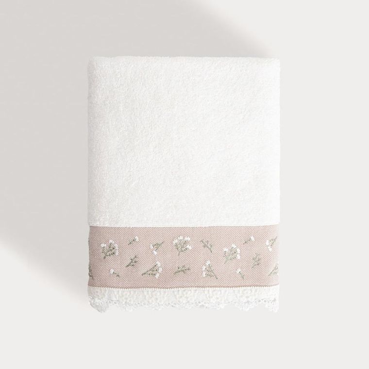 Homla, Velia, ręcznik, z ozdobnym haftem, 70-130 cm