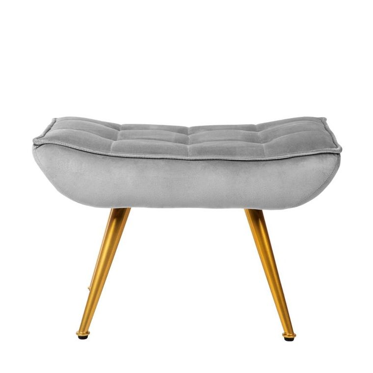 Homla, Vinnis, Fotel z podnóżkiem szary, 96-69-82 cm, 856681