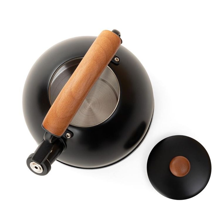 Homla, Virgen Czajnik czarny z drewnianym uchwytem 2,5 L