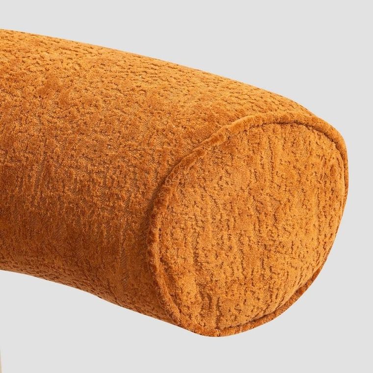 Homla, Vita, fotel, musztardowy, 72-81-67 cm