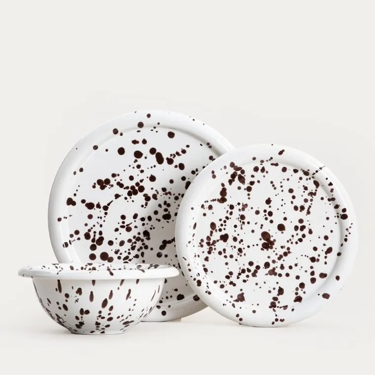 Homla, Wilora, miska, nakrapiana brązowa, 18-7 cm