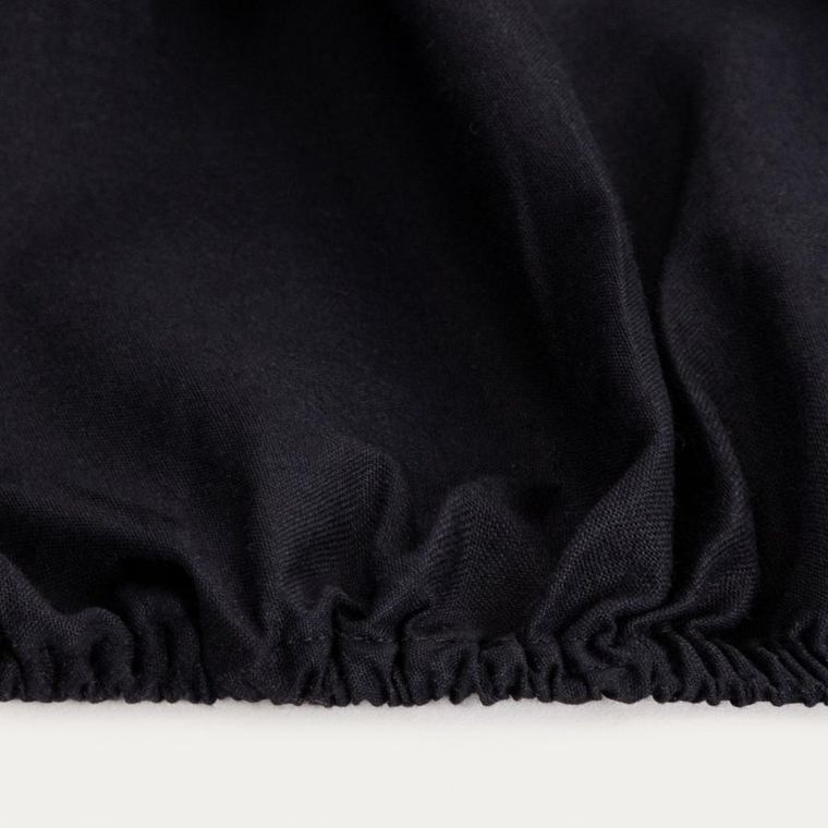 Homla,lauko, prześcieradło renforce, czarne, 160-200 cm