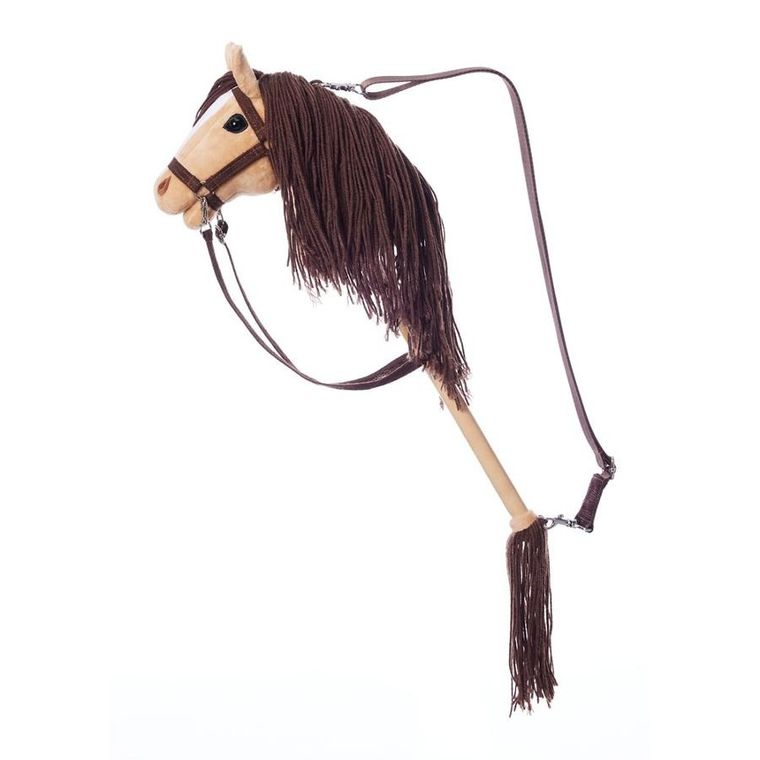 Hoppihorse, Hobby Horse, konik na kiju, A4, długowłosy, beżowy