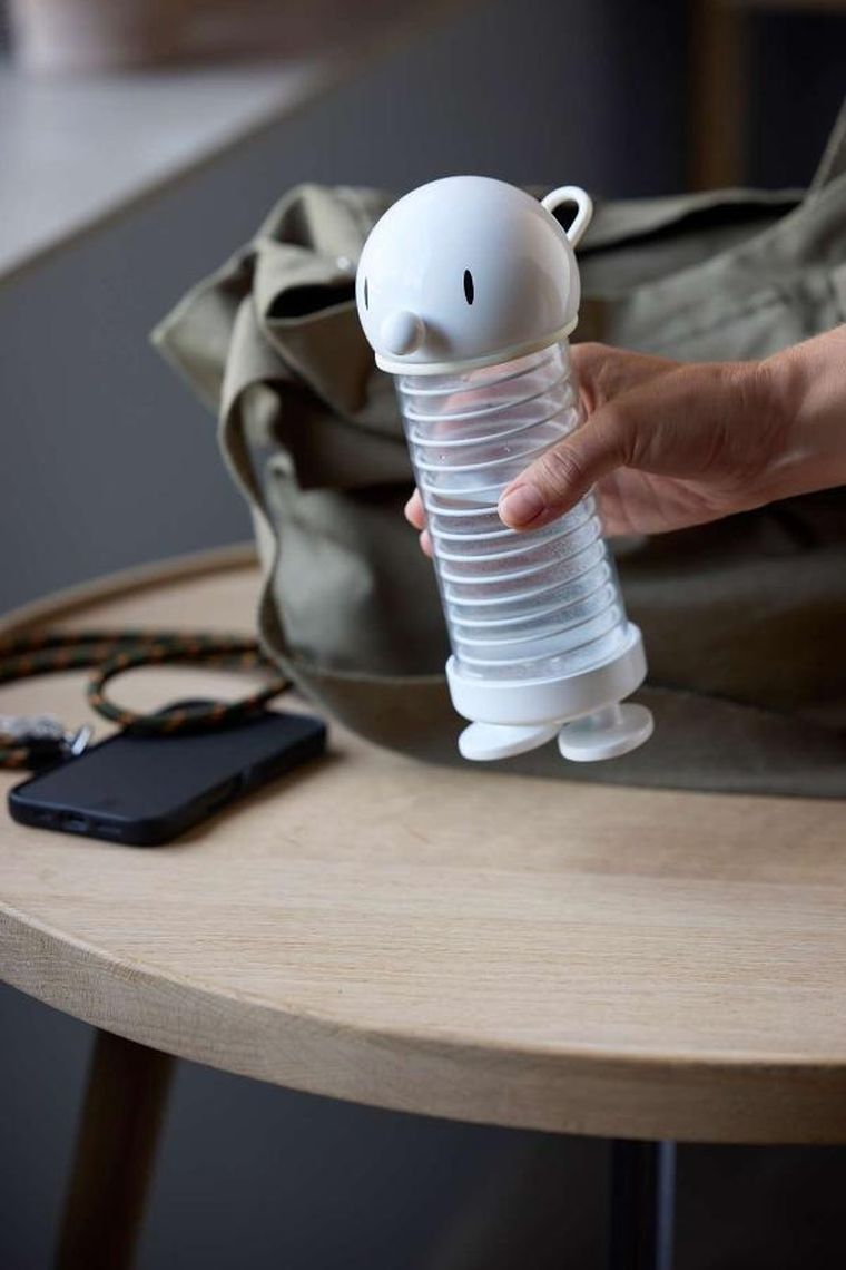 Hoptimist, butelka na wodę, biała, 400 ml