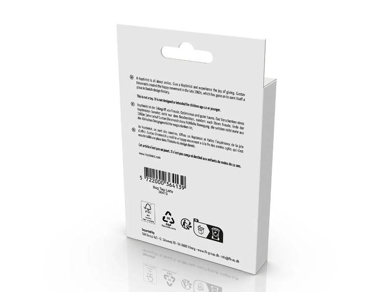 Hoptimist, Latte, zawieszka na bagaż, kremowa, 36413