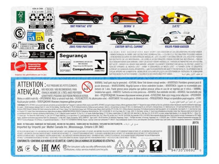 Hot Wheels, Legends, Samochodziki, zestaw 6 autek