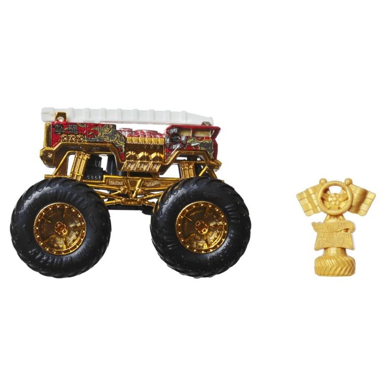 Hot Wheels Monster, Trucks, Bigfoot, 50. rocznica, 5 Alarm, pojazd, JDW00