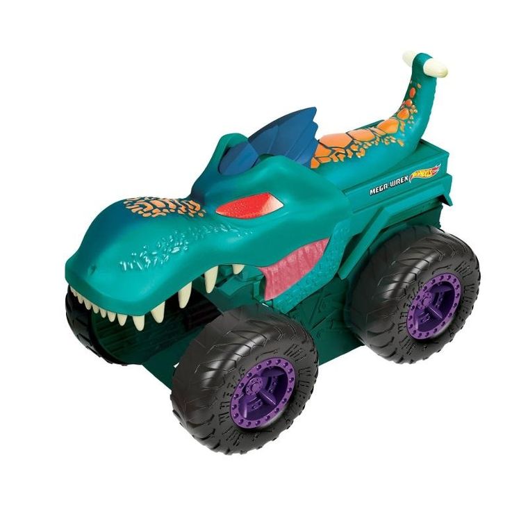 Hot Wheels, Monster Trucks, Mega Wrex - pożeracz aut, zestaw do zabawy