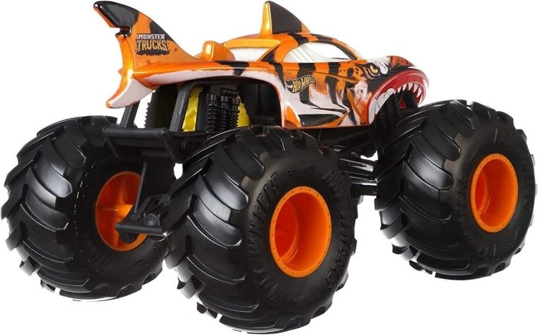 Hot Wheels, Monster Trucks Tiger Shark, pojazd zdalnie sterowany, skala 1:24