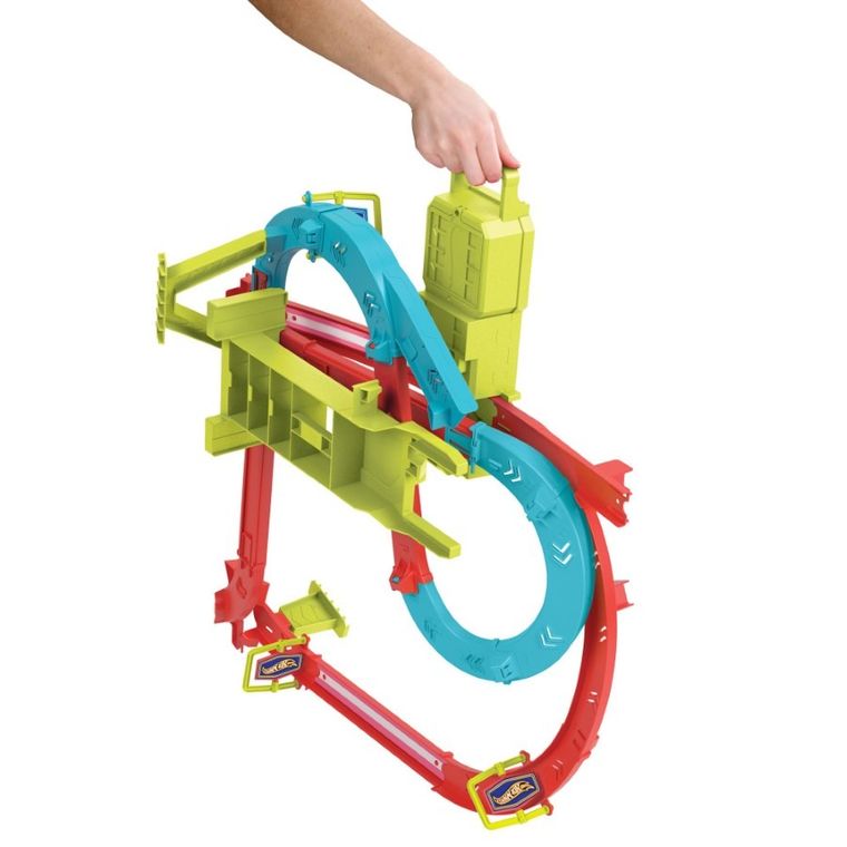 Hot Wheels, Neon Speeders, Neonowy Superwyścig, zestaw do zabawy z autkiem