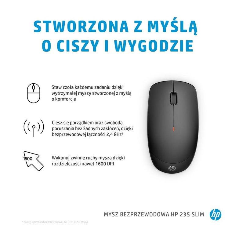HP, 235 Slim, mysz bezprzewodowa, 4E407UT#AC3