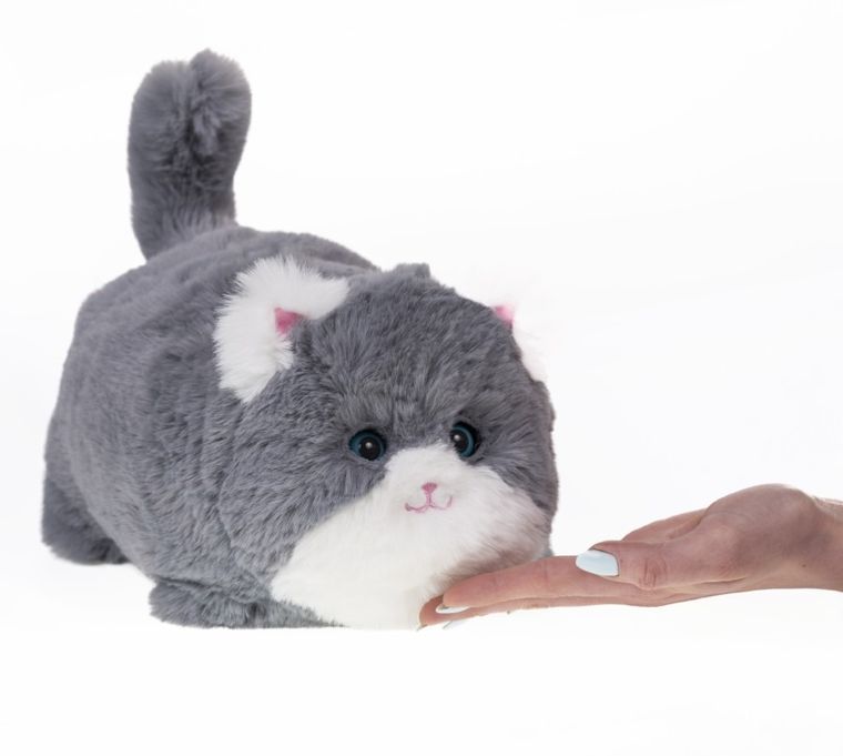 Huggy Luv, maskotka interaktywna, kot, szary