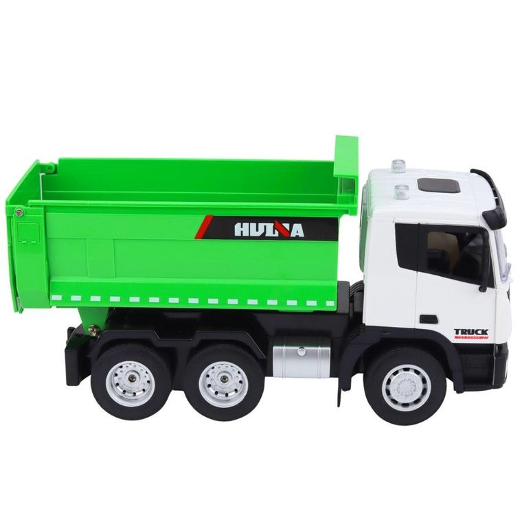 Huina, wywrotka, pojazd budowlany zdalnie sterowany, zielona, 1:18