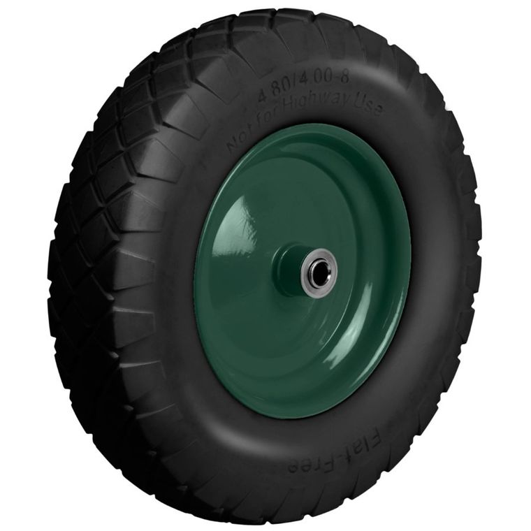 Humberg, koło do taczki bezdętkowe, czarno-zielone, 4.00-8