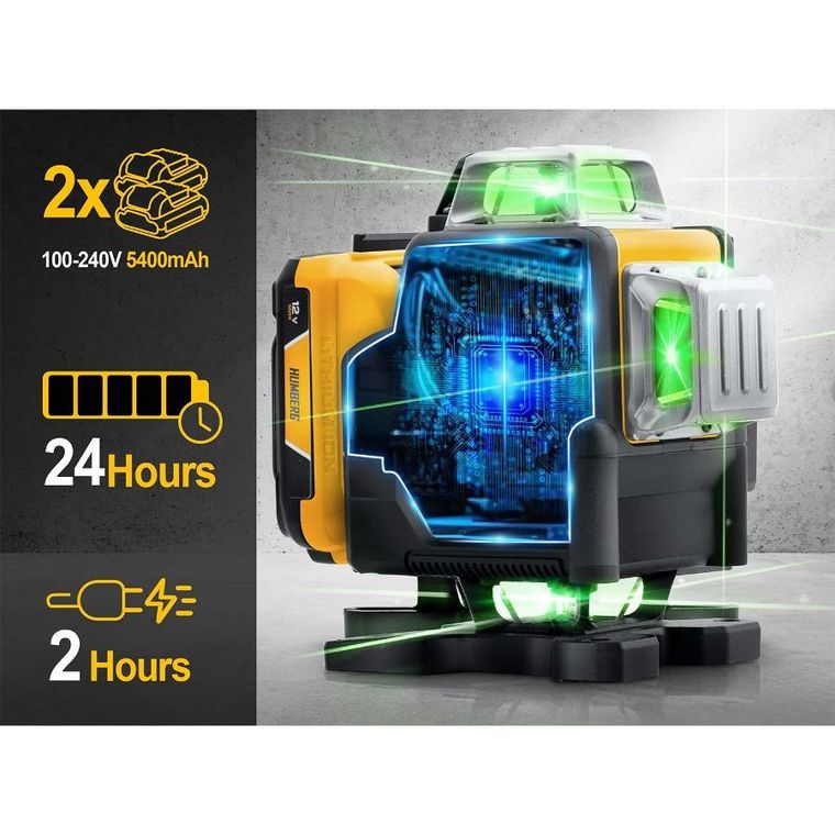 Humberg, laser krzyżowy w walizce, ze statywem, HM-171