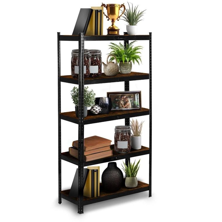 Humberg, regał metalowy magazynowy, czarny, 180-90-40 cm