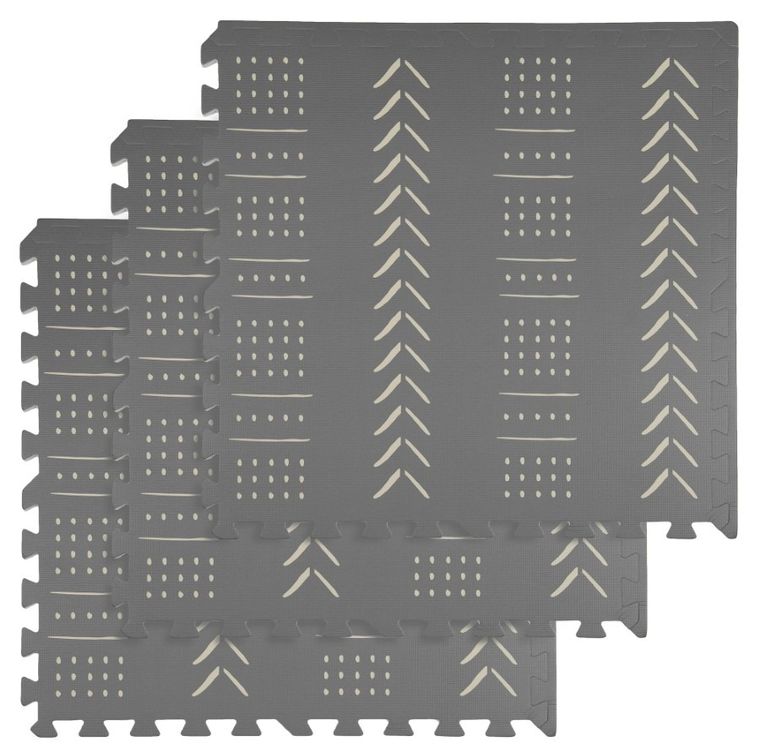 Humbi, mata piankowa, puzzle, szare, 62-62 cm, 9 szt.