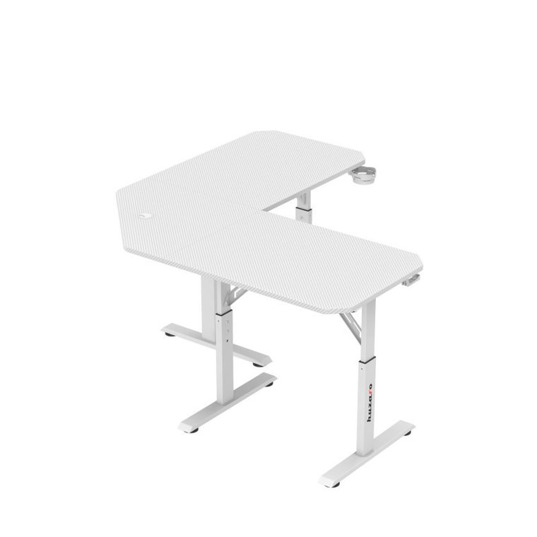 Huzaro, Hero 7.3 White, biurko gamingowe z regulacją wysokości