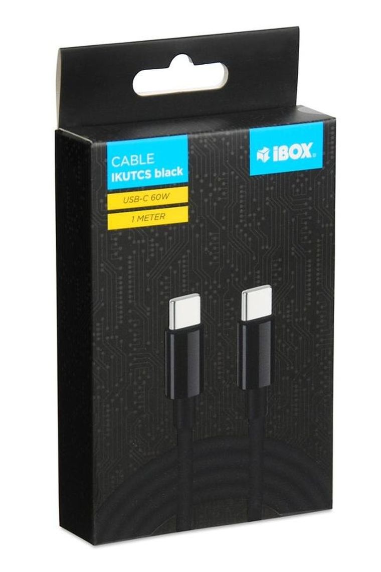 iBox, kabel USB-C, IKUTCS1B, 60W, czarny