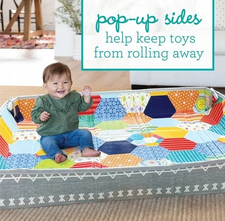 Infantino, składana mata piankowa, kojec