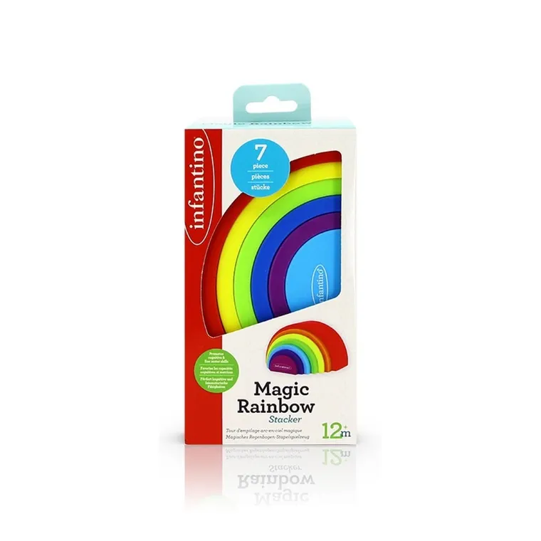 Infantino, tęcza do składania, klocki piramidka