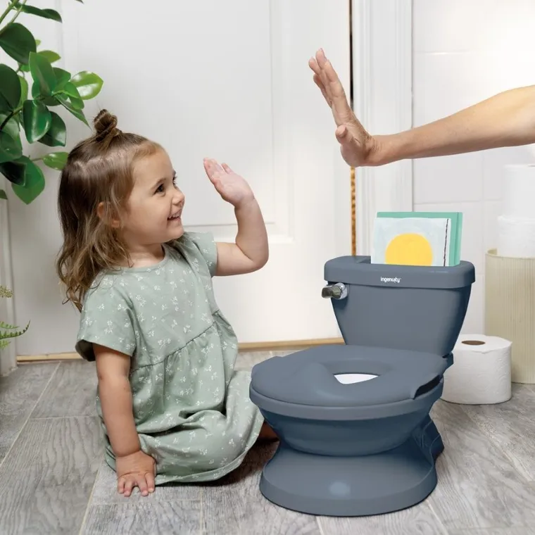 InGenuity, My Size Potty PRO, toaleta dziecięca z dźwiękiem 2w1, nocnik, szary