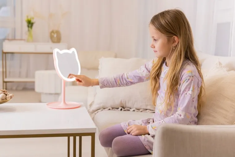 InnoGIO, GIO perfect, Pink Cat, lusterko kosmetyczne z podświetleniem, Kotek