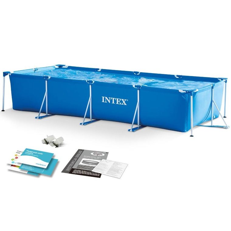 Intex, basen ogrodowy, stelażowy, 2w1, 260-160-65 cm