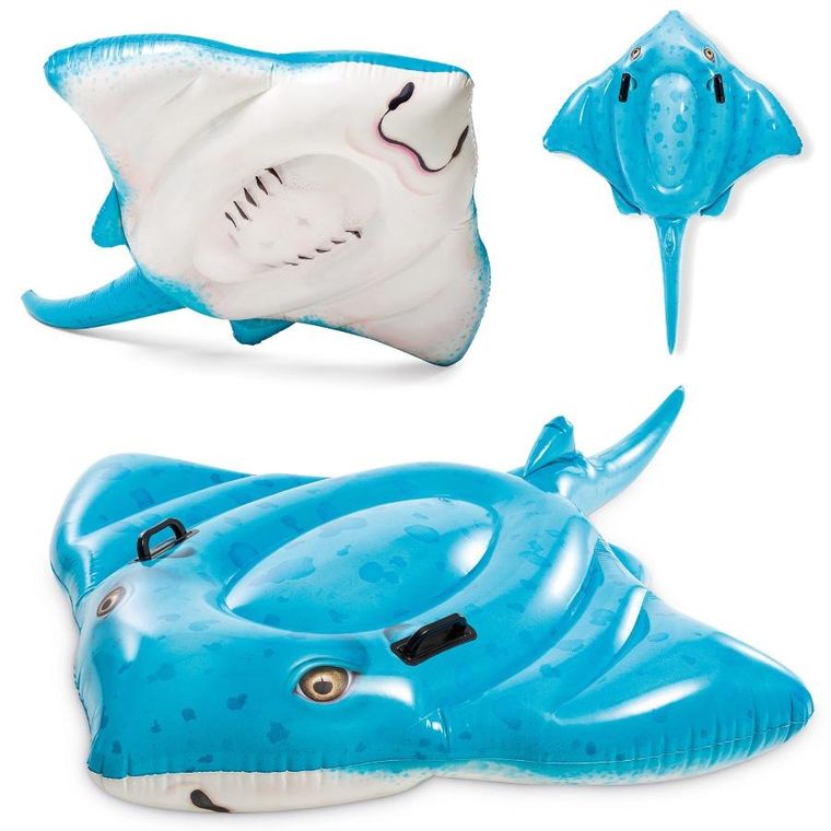 INTEX, dmuchany materac, płaszczka, 185-145 cm