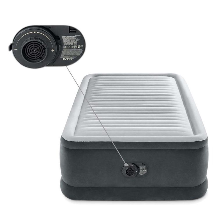 Intex, materac dmuchany, z wbudowaną pompką elektryczną, 191-99-46 cm