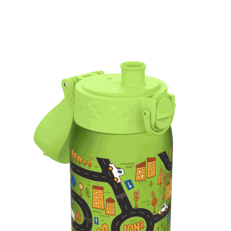 Ion8, Auta, bidon z ustnikiem, zielony, 350 ml