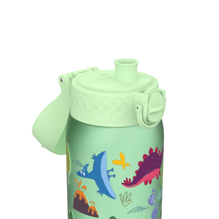 Ion8, Dinozaury, bidon z ustnikiem, zielony, 350 ml