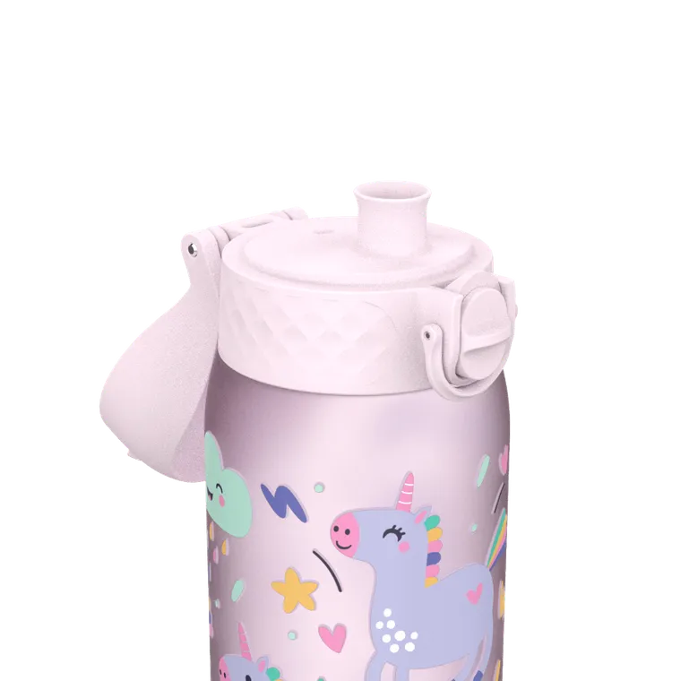 Ion8, Jednorożec, bidon z ustnikiem, liliowy, 350 ml