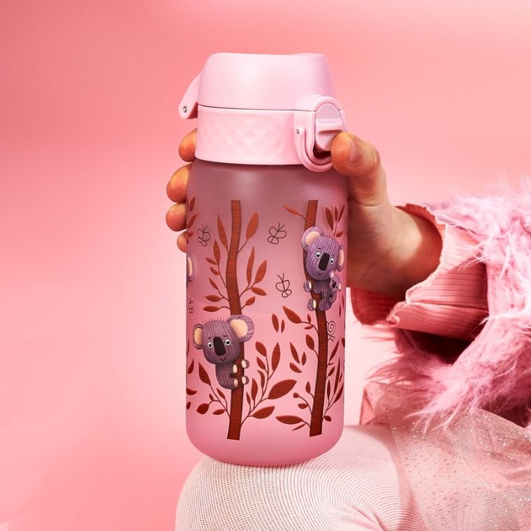 Ion8, Koala, bidon z ustnikiem, różowy, 350 ml