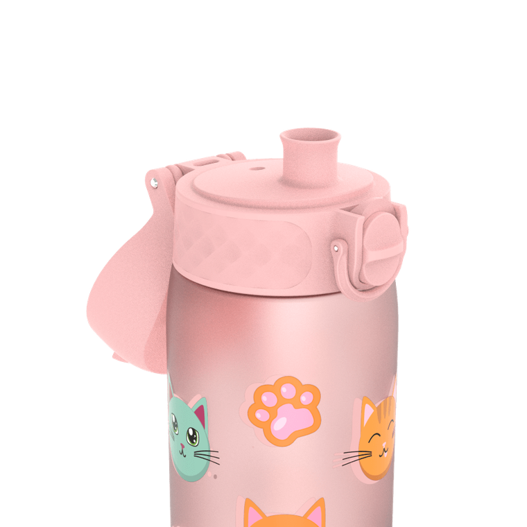 Ion8, Kotki, bidon z ustnikiem, różowy, 500 ml